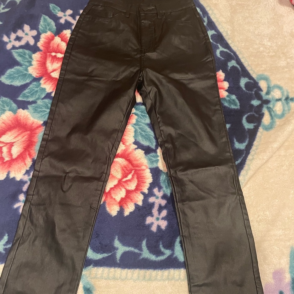 Black leather pants